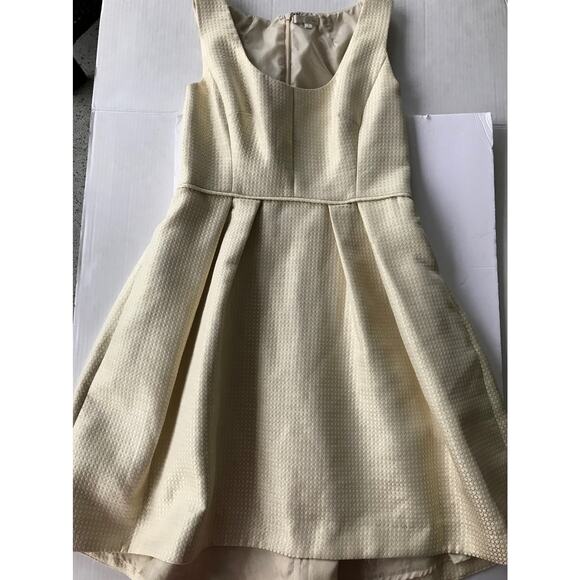 Shoshanna Liana Metallic Gold White Fit&Flare Dress size 6 - Picture 8 of 13